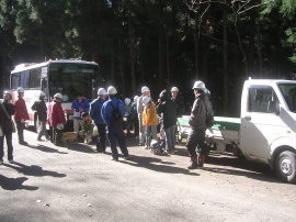 山林と製材所所の見学会 写真